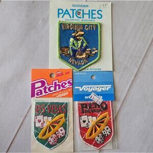 Vintage NIP Lot/Bundle of 3 Patches - Nevada - Las Vega, Reno & Virginia City